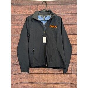 Lands' End Womens Full Zip Softshell Waffle Fleece Jacket Navy Size M Oeko-Tex